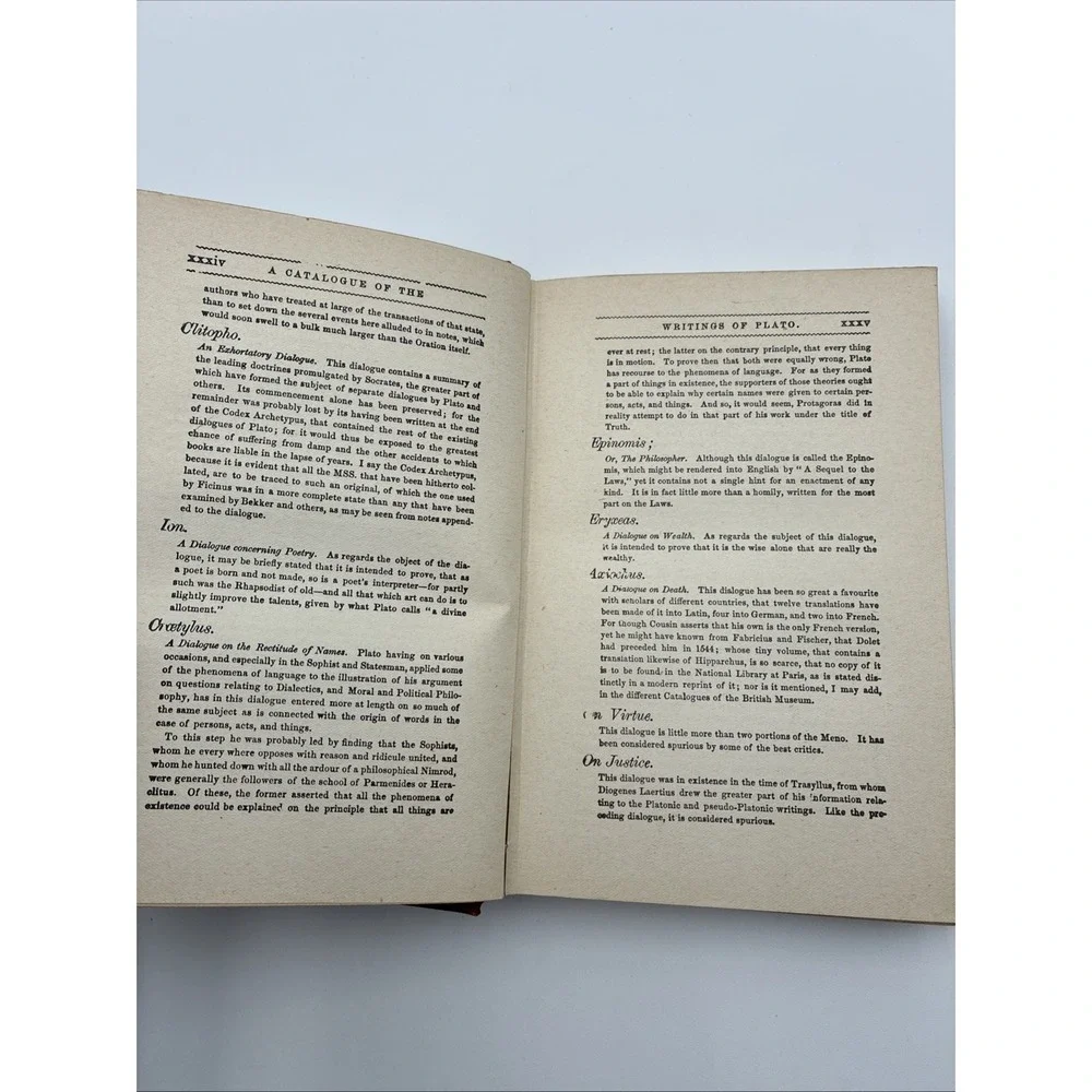 Plato On The Immortality Of The Soul Phaedo Hurst & Co Antique Hardcover Red